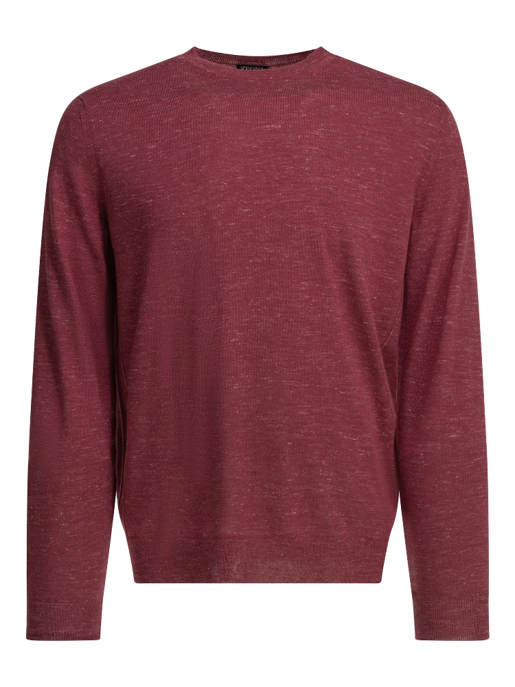 Crewneck knitwear in cashmere and silk blend