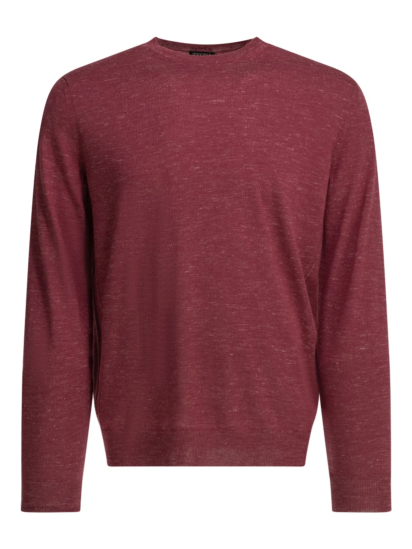 Crewneck knitwear in cashmere and silk blend