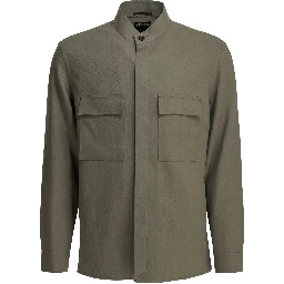 Overshirt jacket with pockets