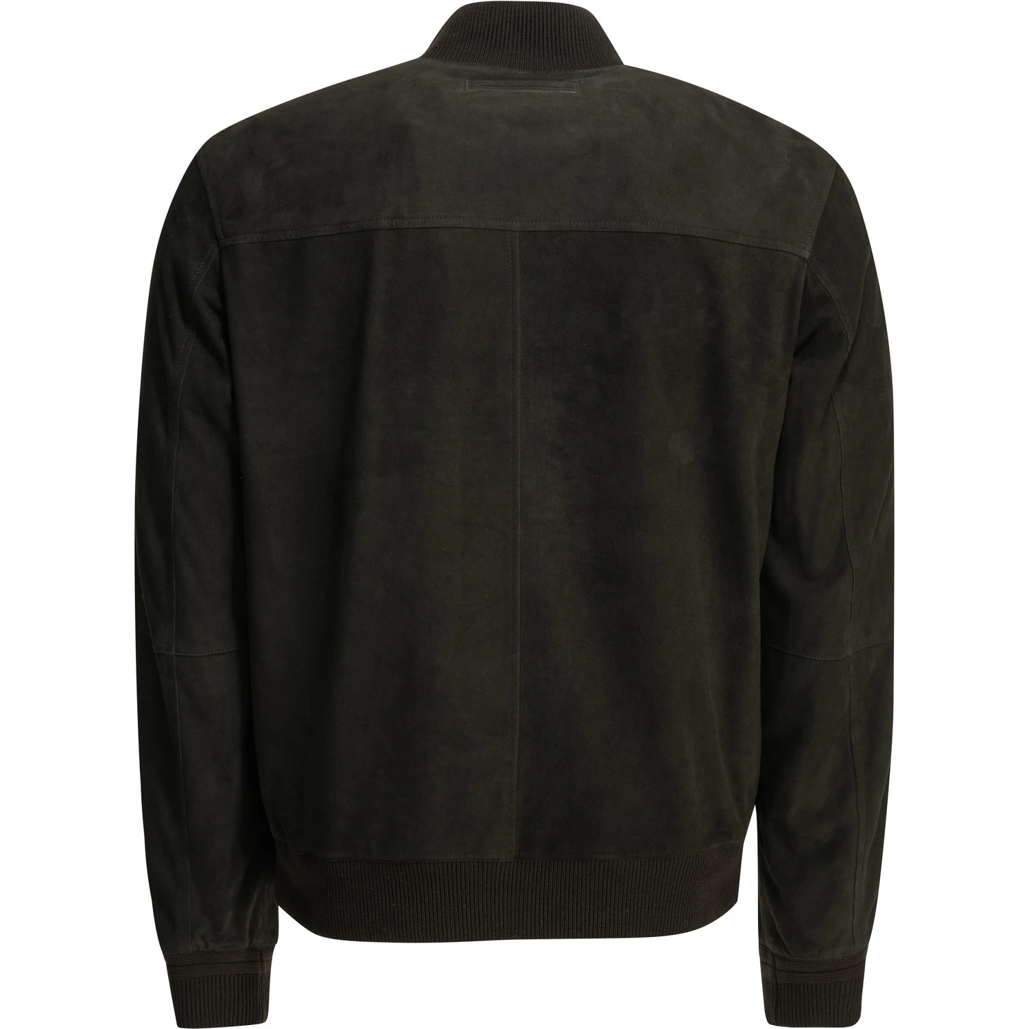 Suede leather jacket with buttons