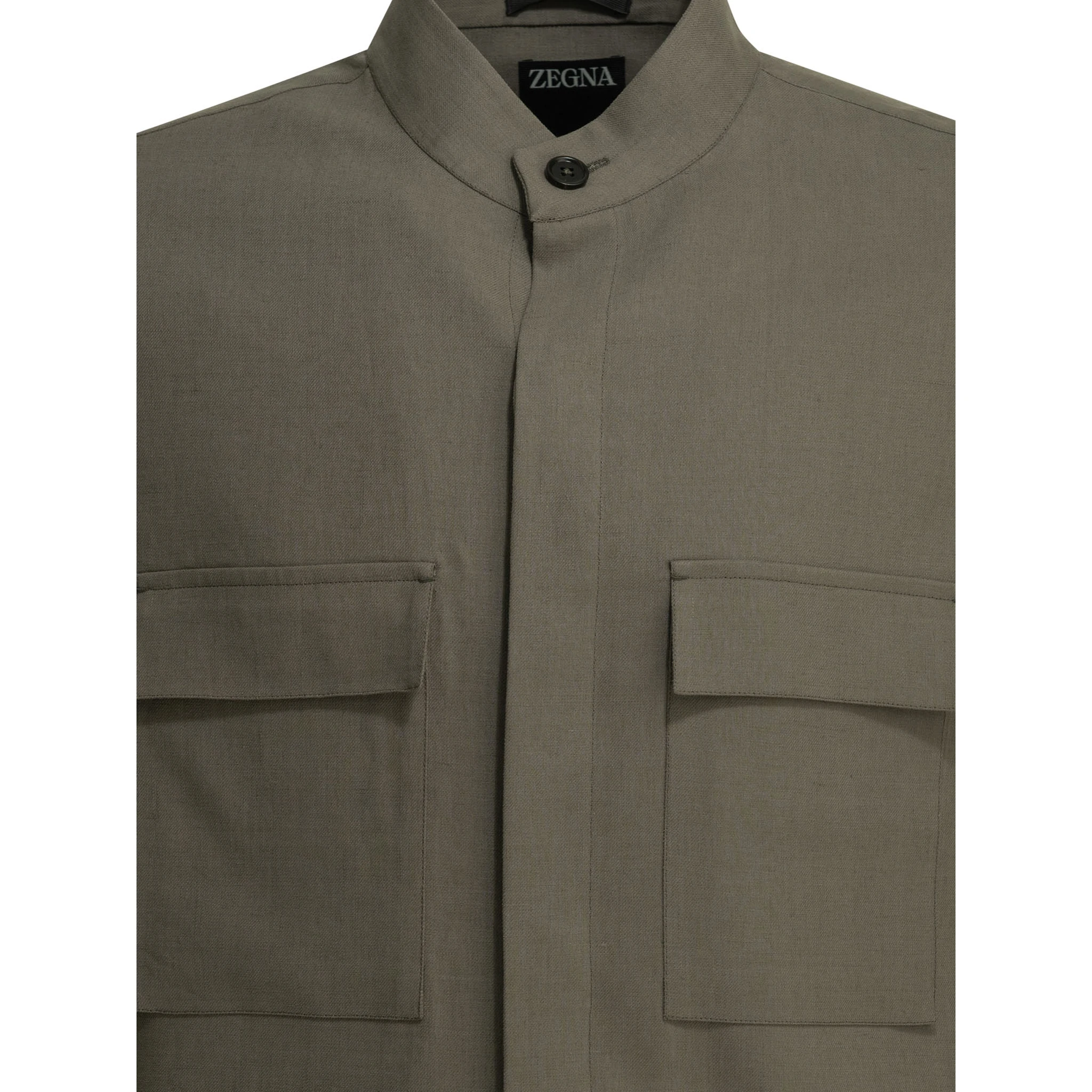 Overshirt jacket with pockets