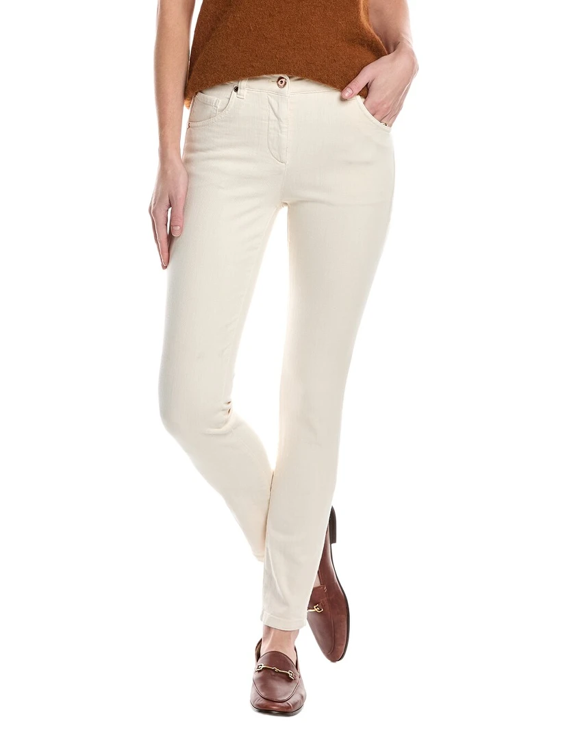 Gray Cotton Casual Pants