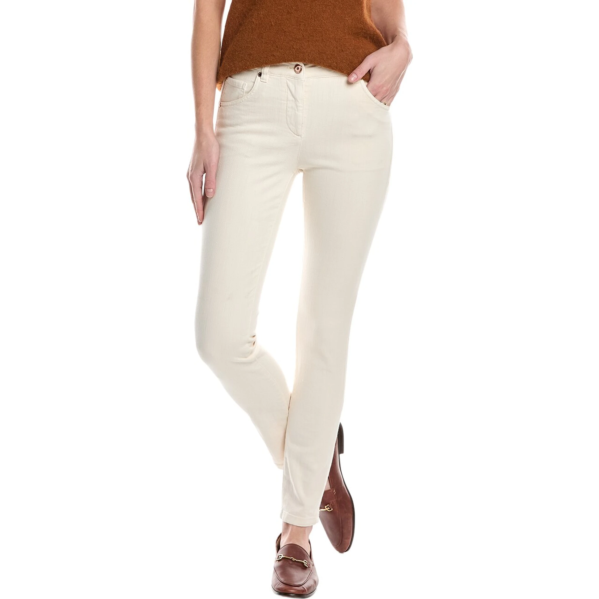 Gray Cotton Casual Pants