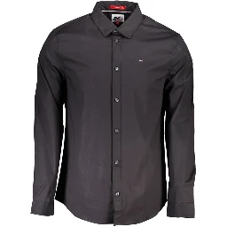 Black Cotton Men's Shirt