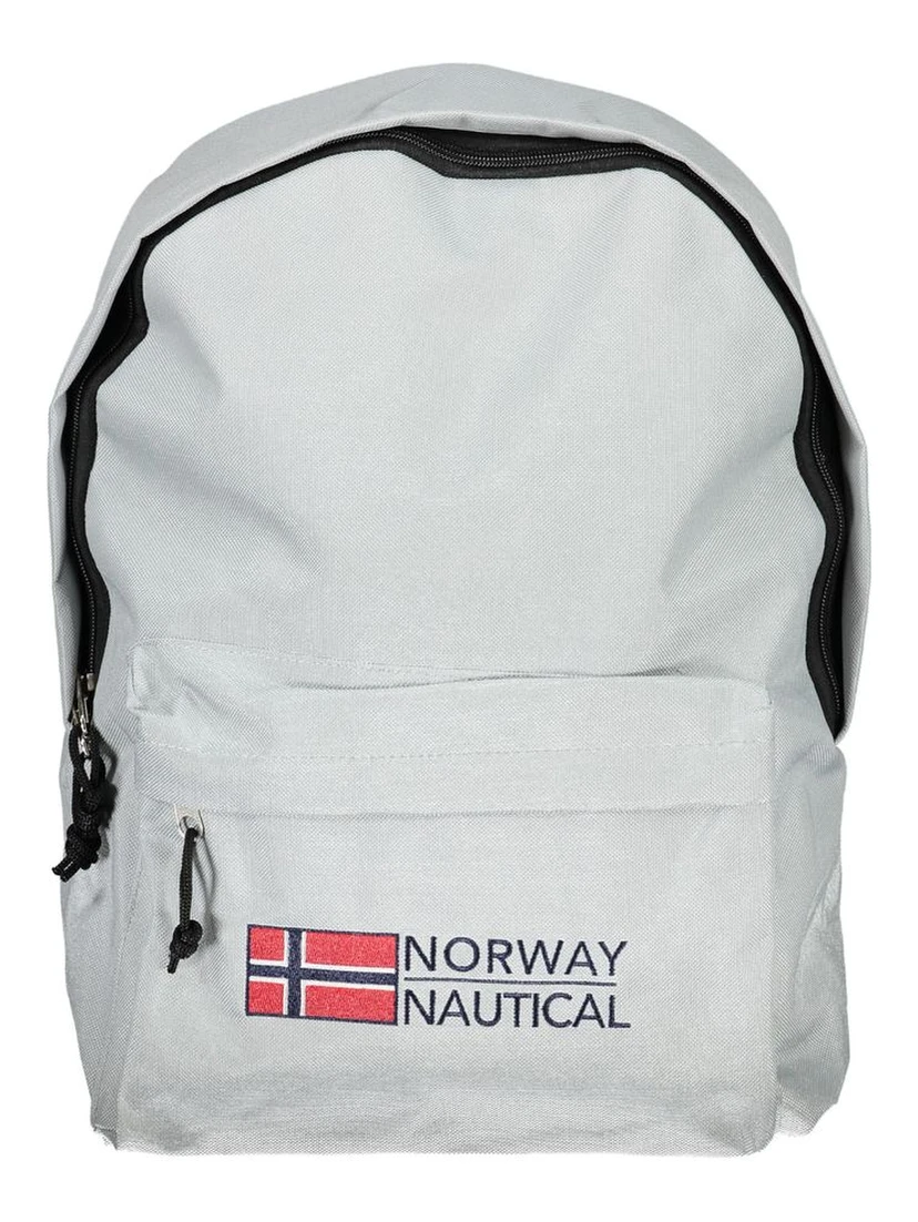 Gray Polyester Men Backpack