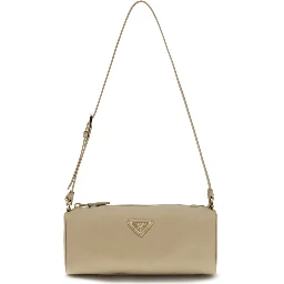 Beige Nylon Shoulder Bag