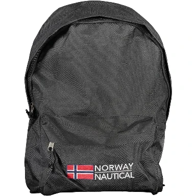 Black Polyester Men's Backpack