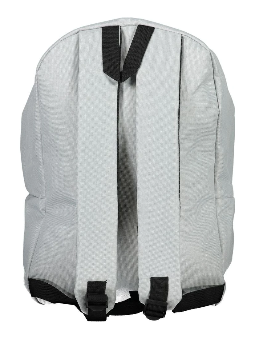 Gray Polyester Men Backpack