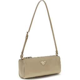 Beige Nylon Shoulder Bag