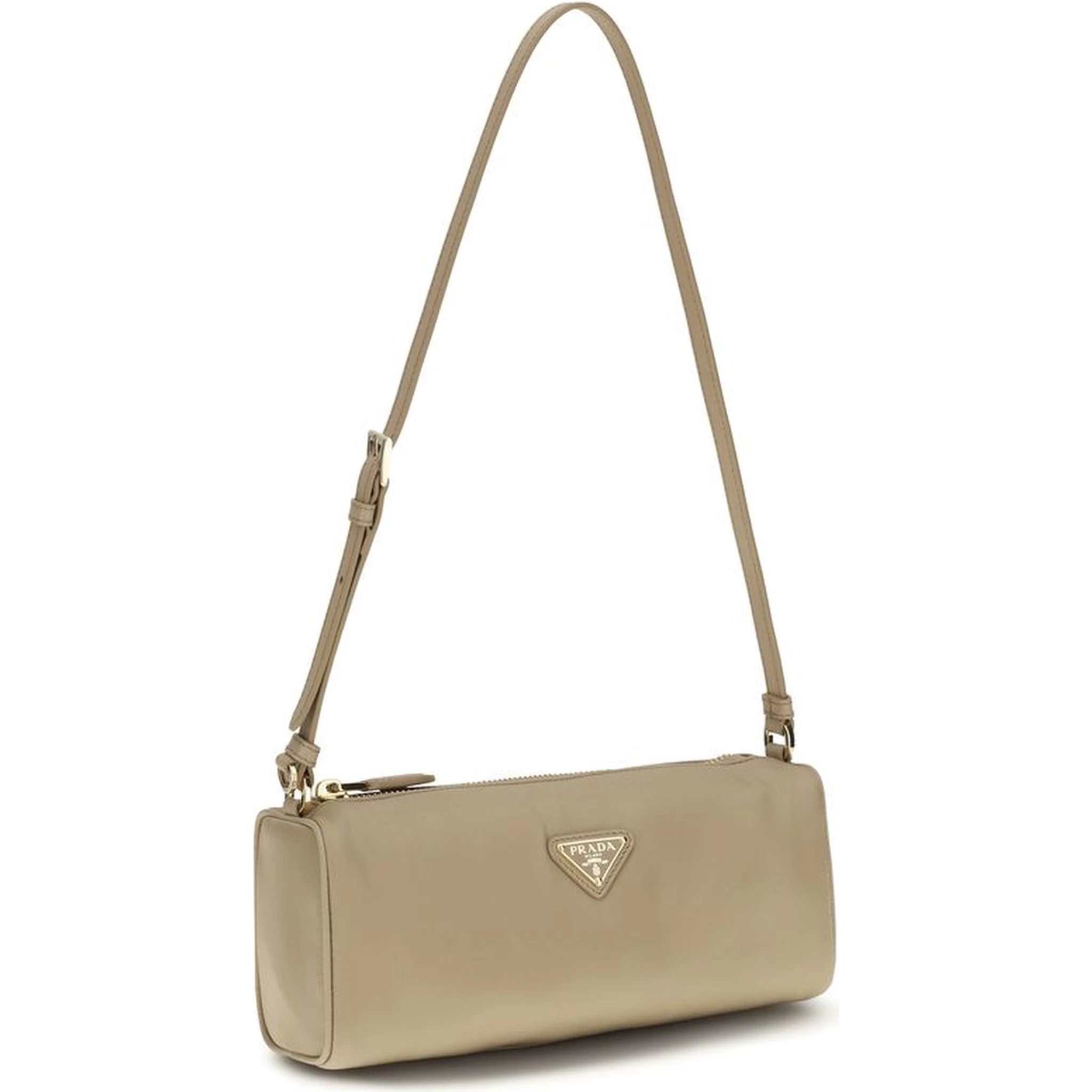 Beige Nylon Shoulder Bag