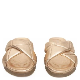Beige Lambskin Women Sandal