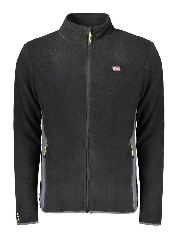 Black Polyester Mens Sweatshirt