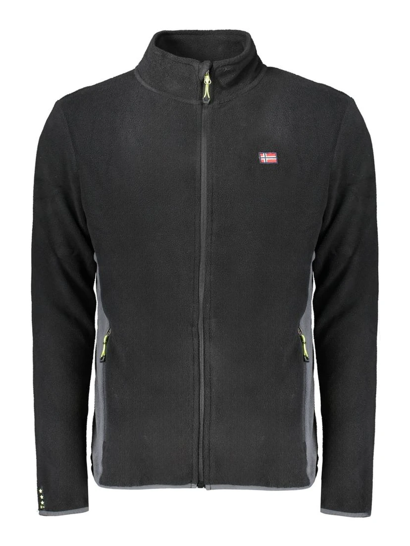 Black Polyester Mens Sweatshirt