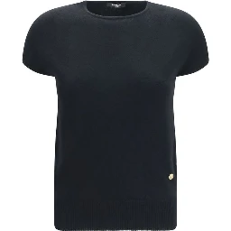 Black Wool Oves Aries Sleeveles Sweater