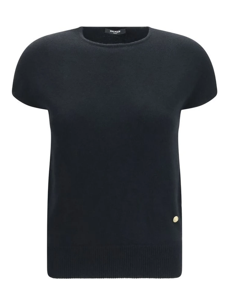 Black Wool Oves Aries Sleeveles Sweater
