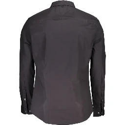 Black Cotton Men's Shirt