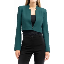 Brown Polyester Blazer