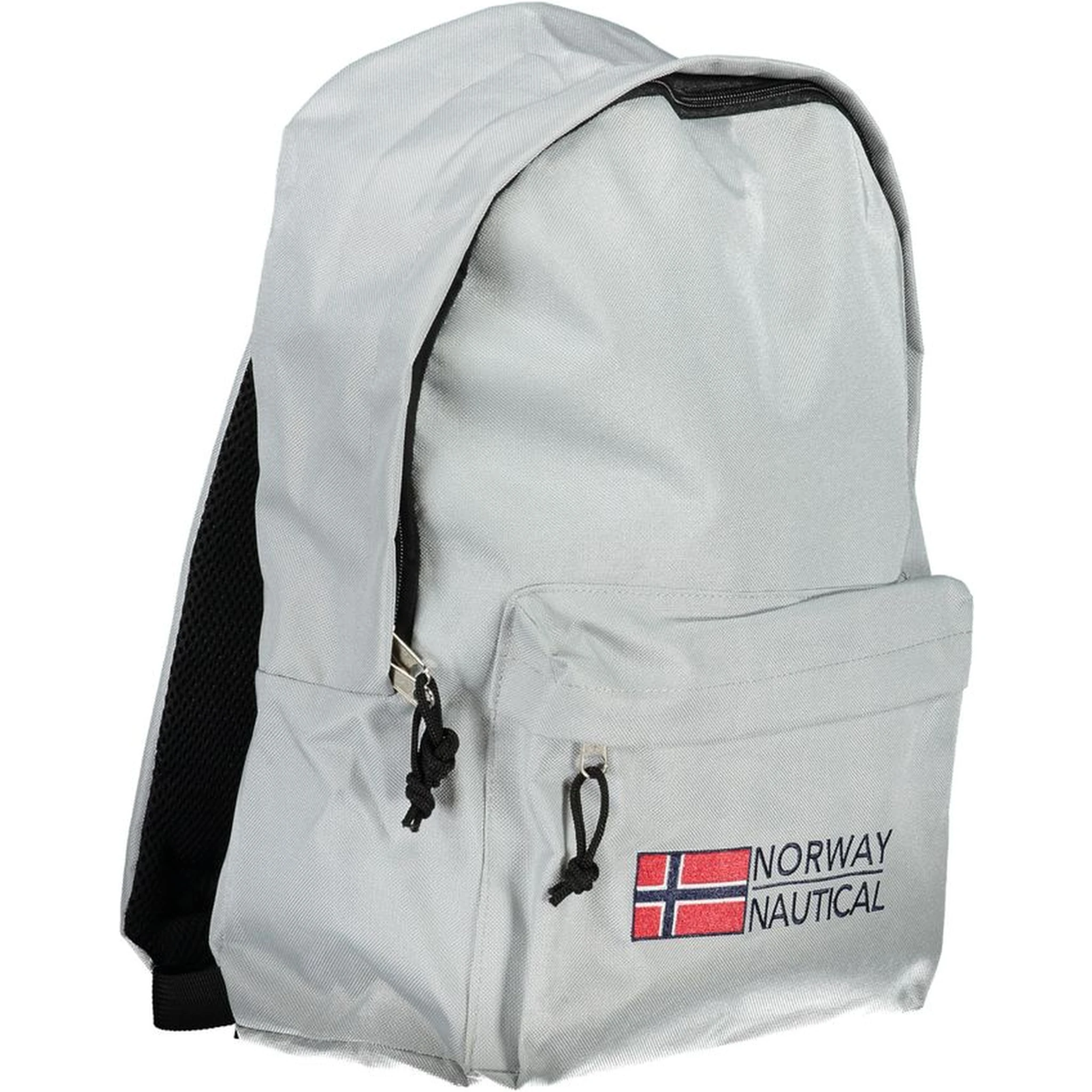 Gray Polyester Men Backpack