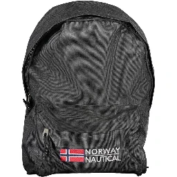 Black Polyester Men's Backpack