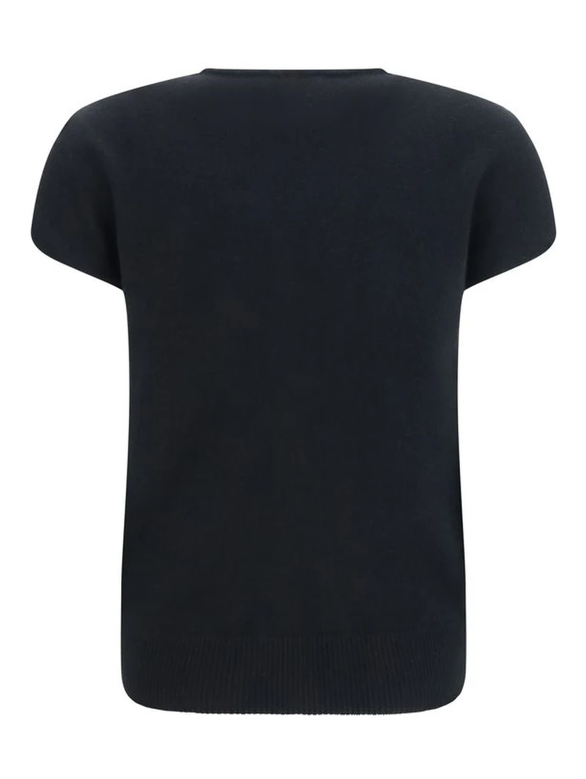 Black Wool Oves Aries Sleeveles Sweater