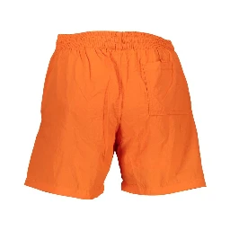 Orange Polymide Men's Swimwear