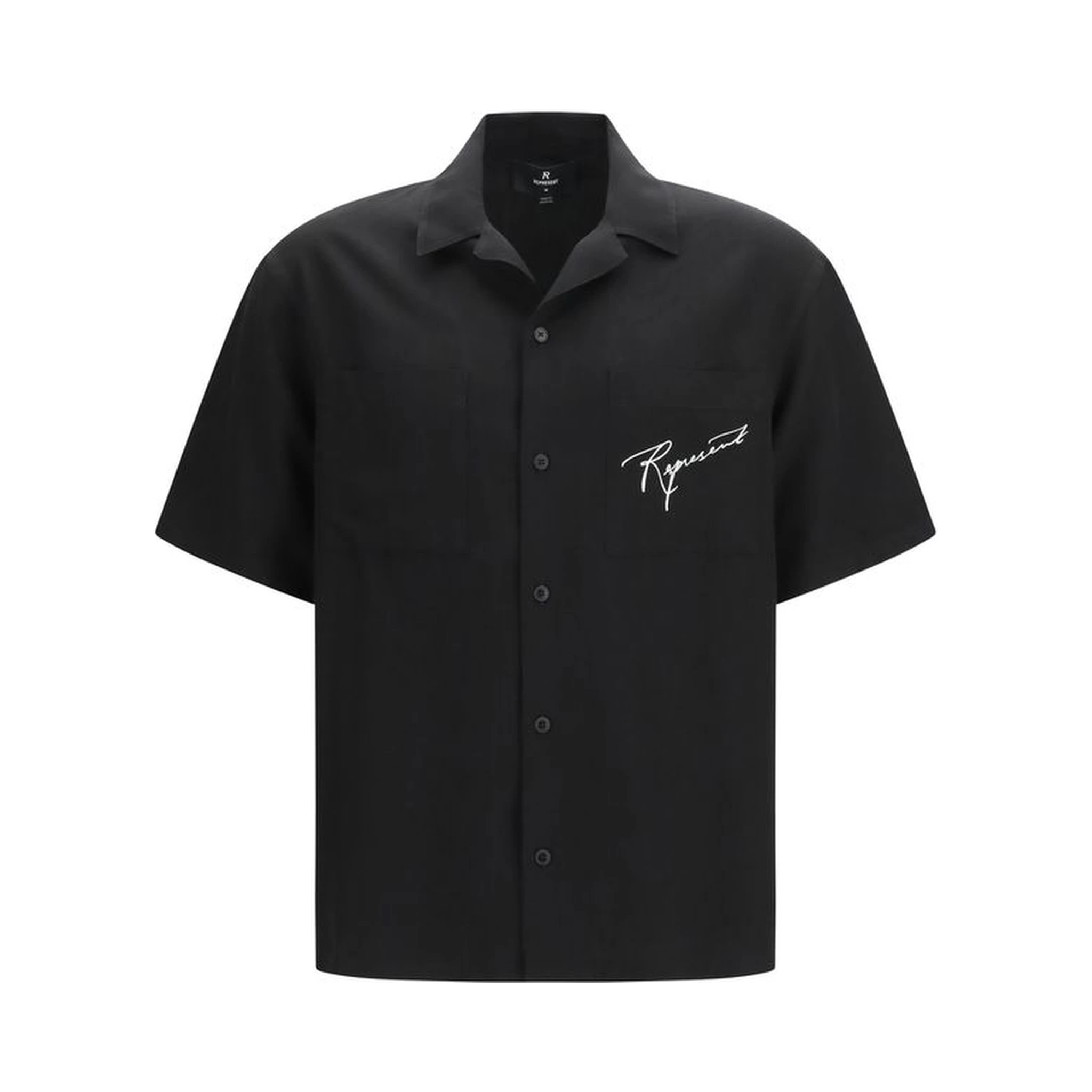 Black Lyocell Pattern Shirt