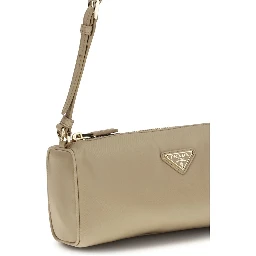 Beige Nylon Shoulder Bag
