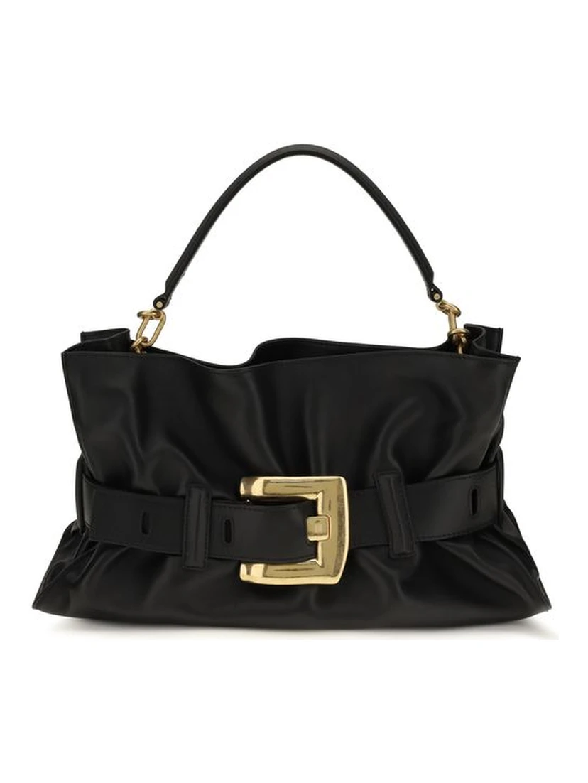Black Calf Leather Bos Taurus Shoulder Bag