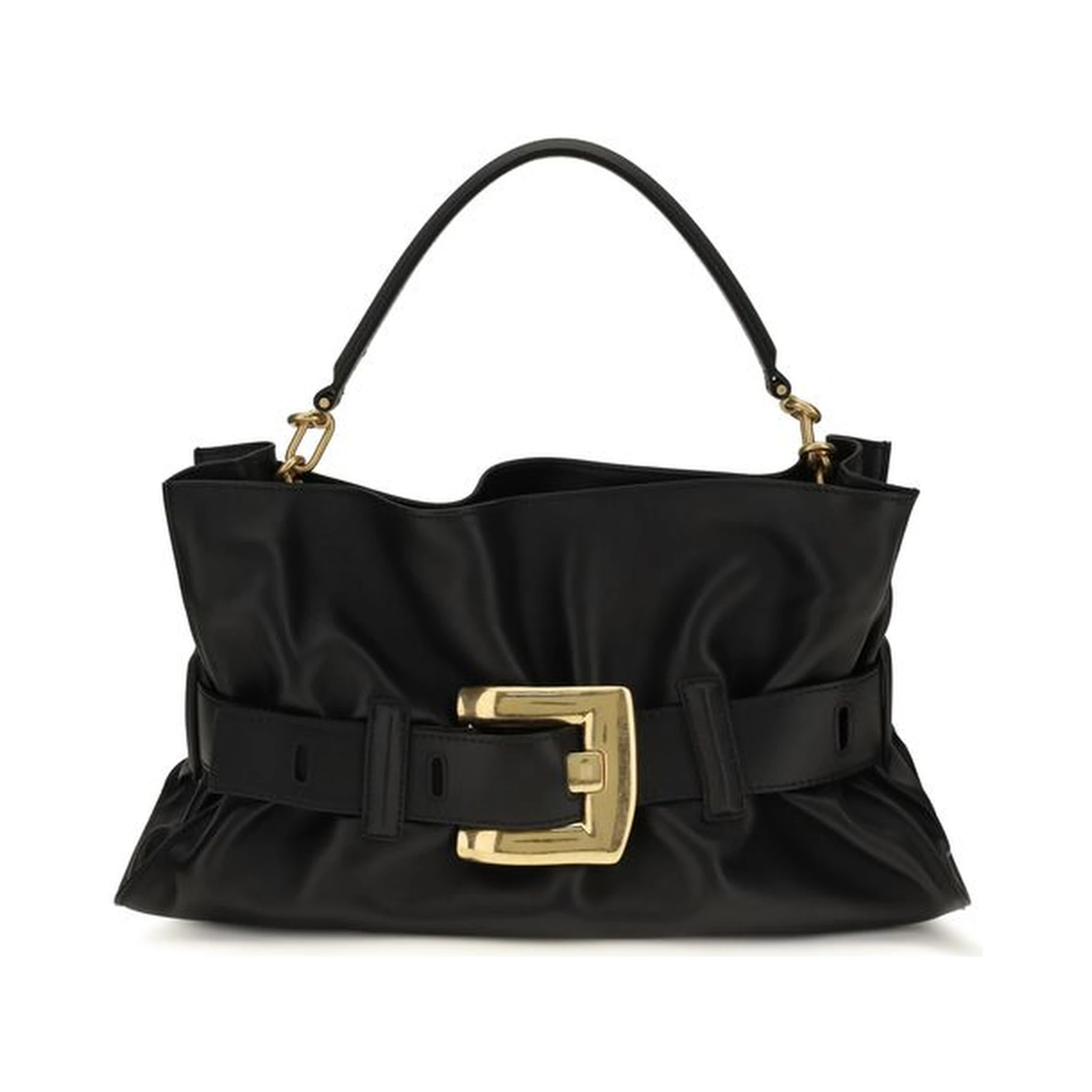Black Calf Leather Bos Taurus Shoulder Bag
