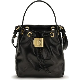 Black Calf Leather Bos Taurus Backet Bag