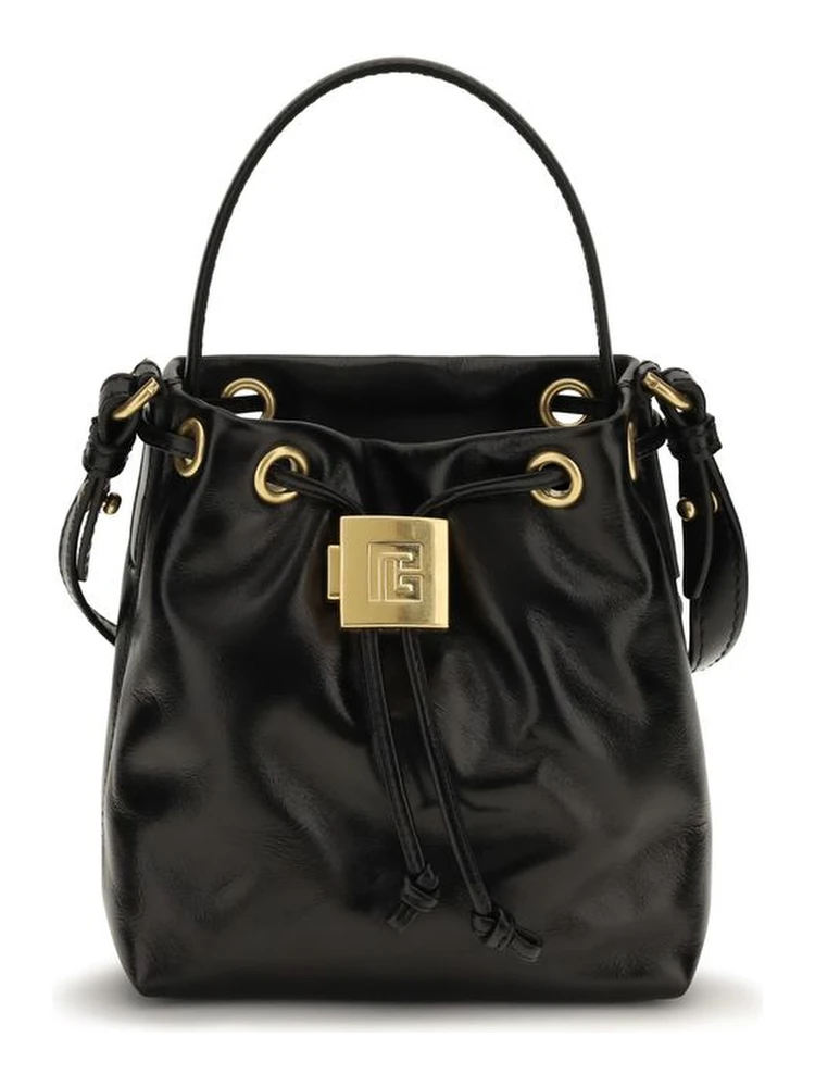 Black Calf Leather Bos Taurus Backet Bag