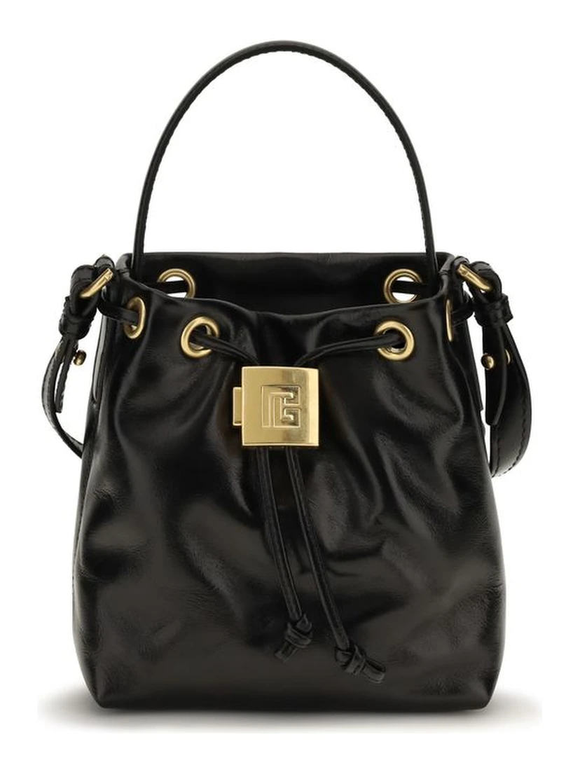 Black Calf Leather Bos Taurus Backet Bag