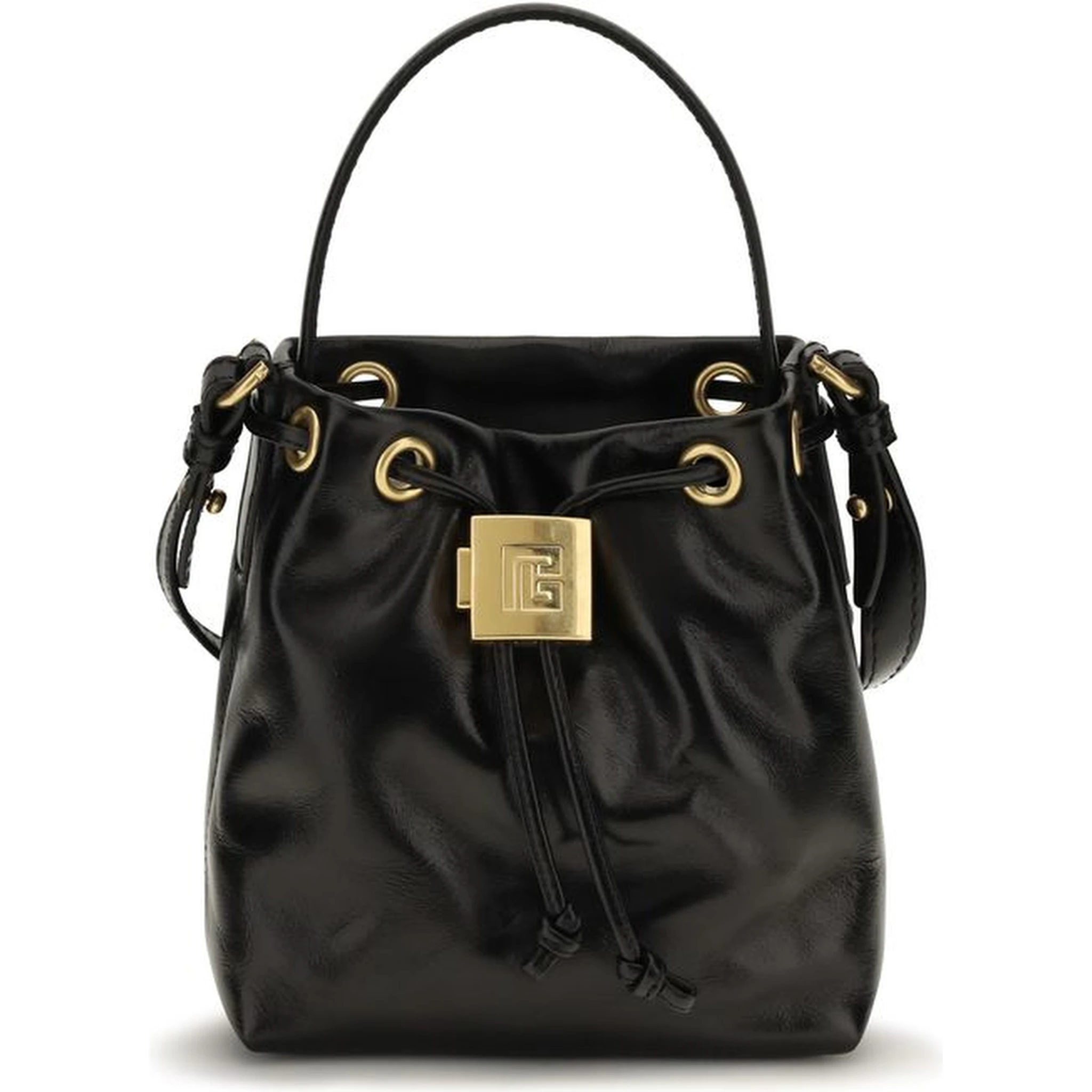 Black Calf Leather Bos Taurus Backet Bag