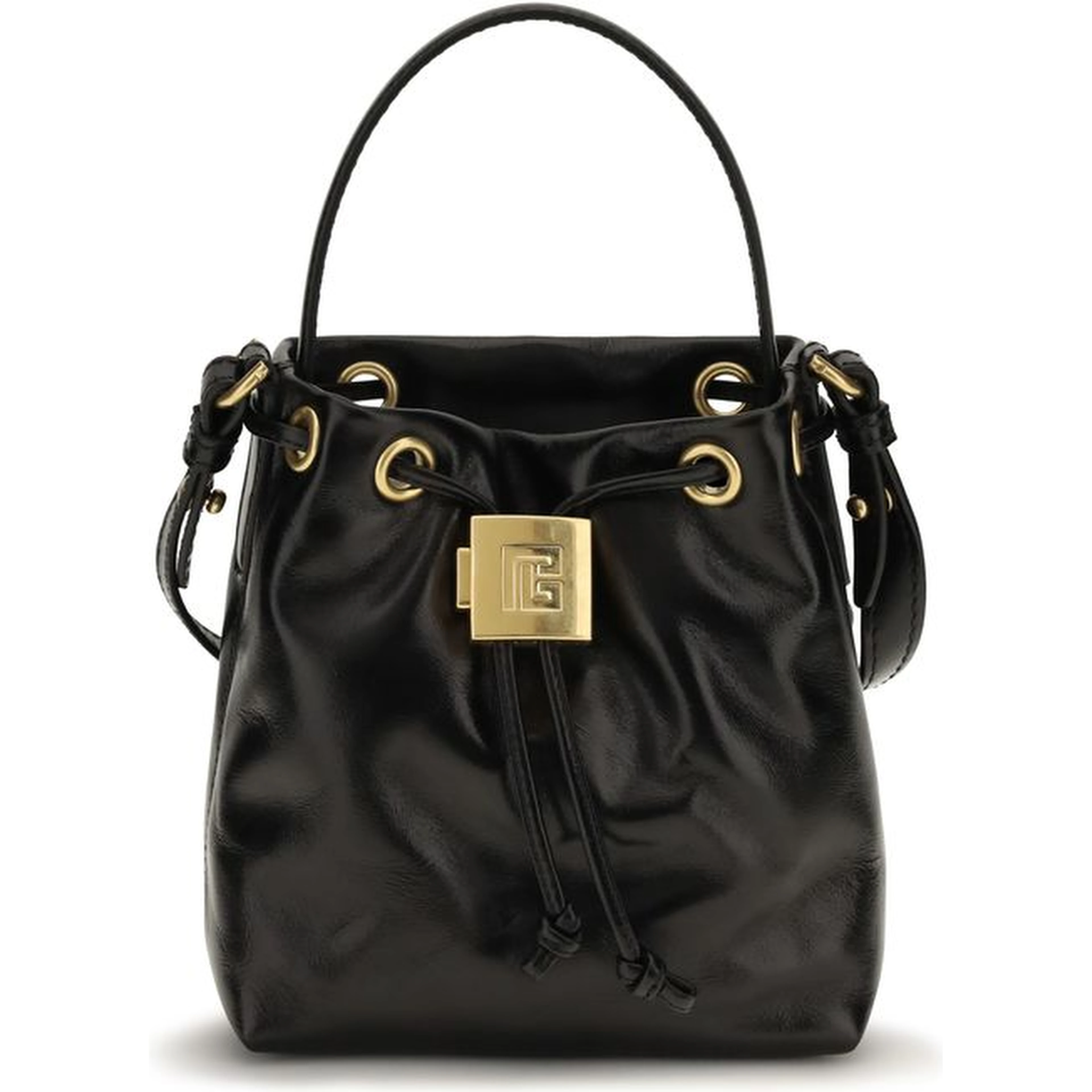Black Calf Leather Bos Taurus Backet Bag