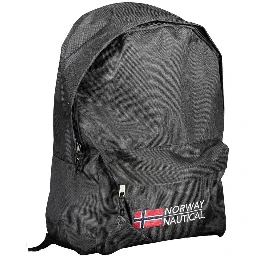 Black Polyester Men's Backpack
