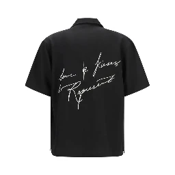 Black Lyocell Pattern Shirt