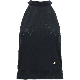Black Wool Oves Aries Sleeveles T-Shirt