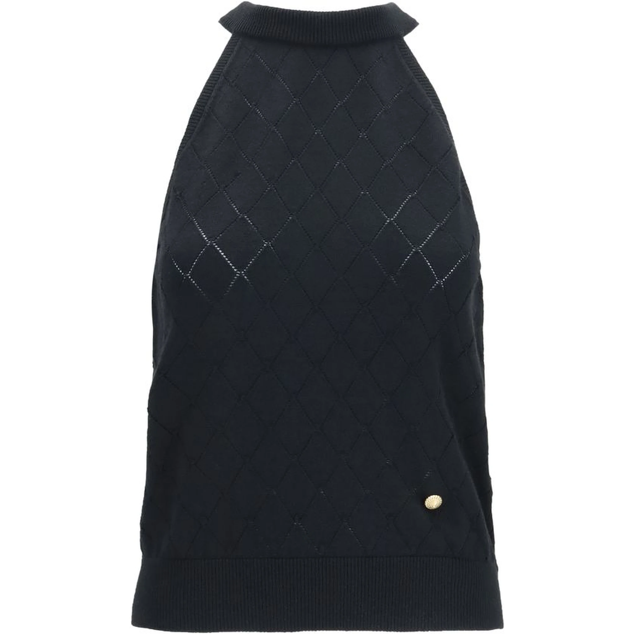 Black Wool Oves Aries Sleeveles T-Shirt