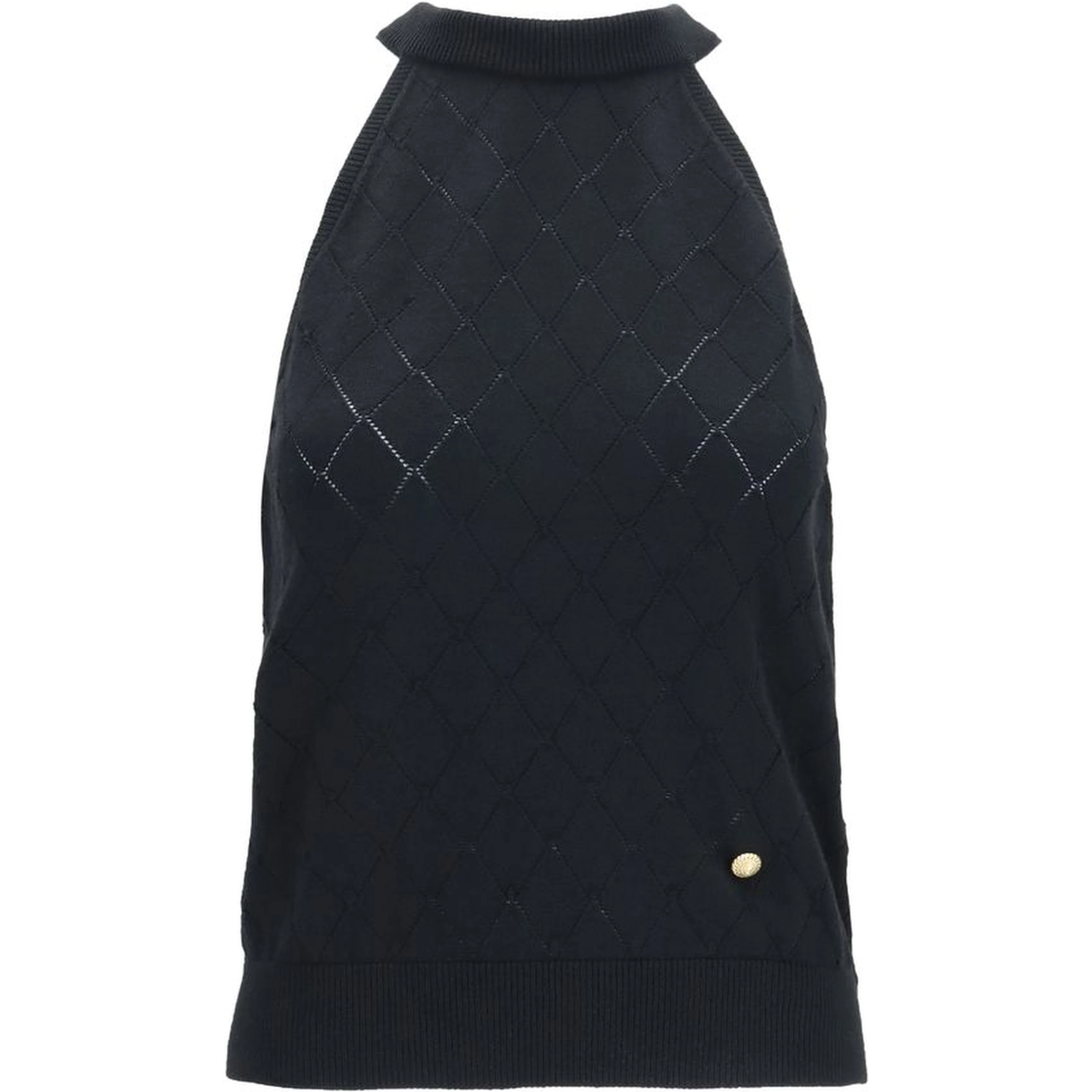 Black Wool Oves Aries Sleeveles T-Shirt