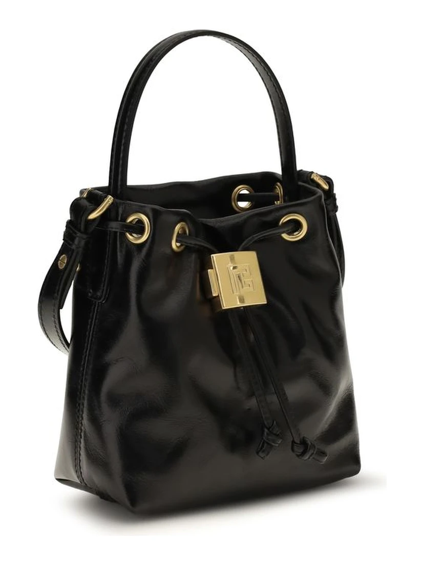 Black Calf Leather Bos Taurus Backet Bag