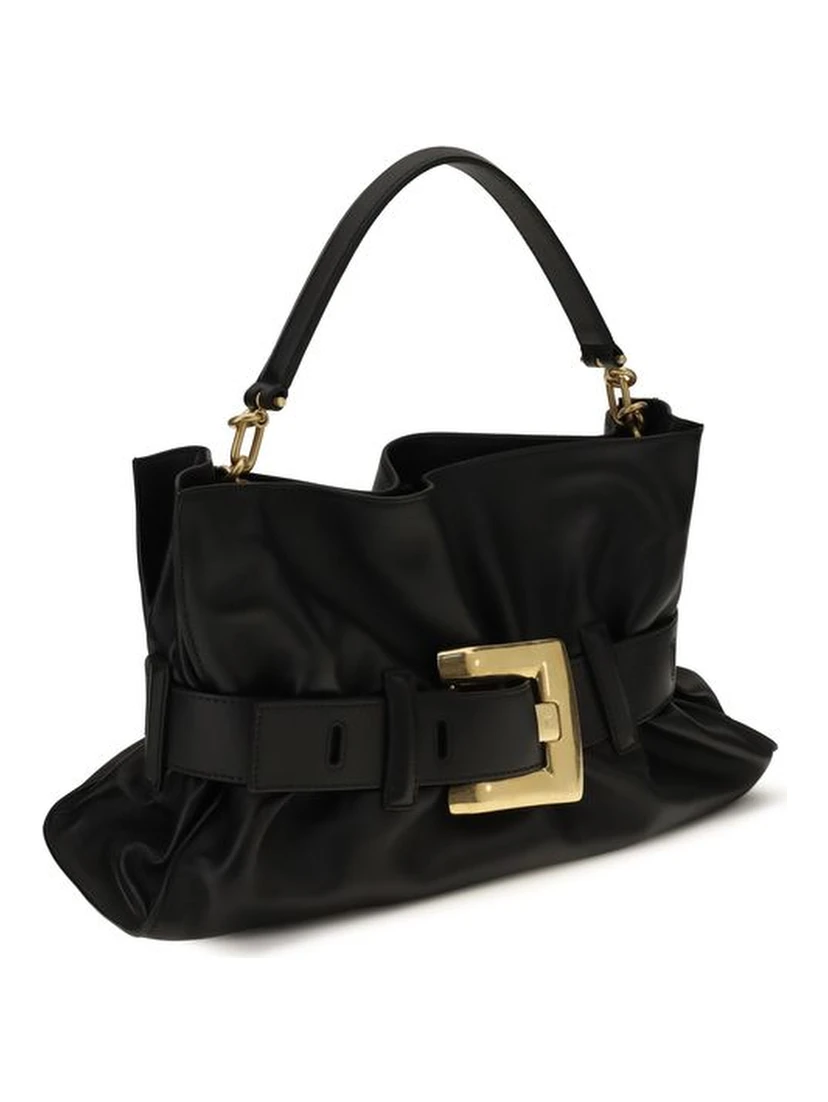 Black Calf Leather Bos Taurus Shoulder Bag