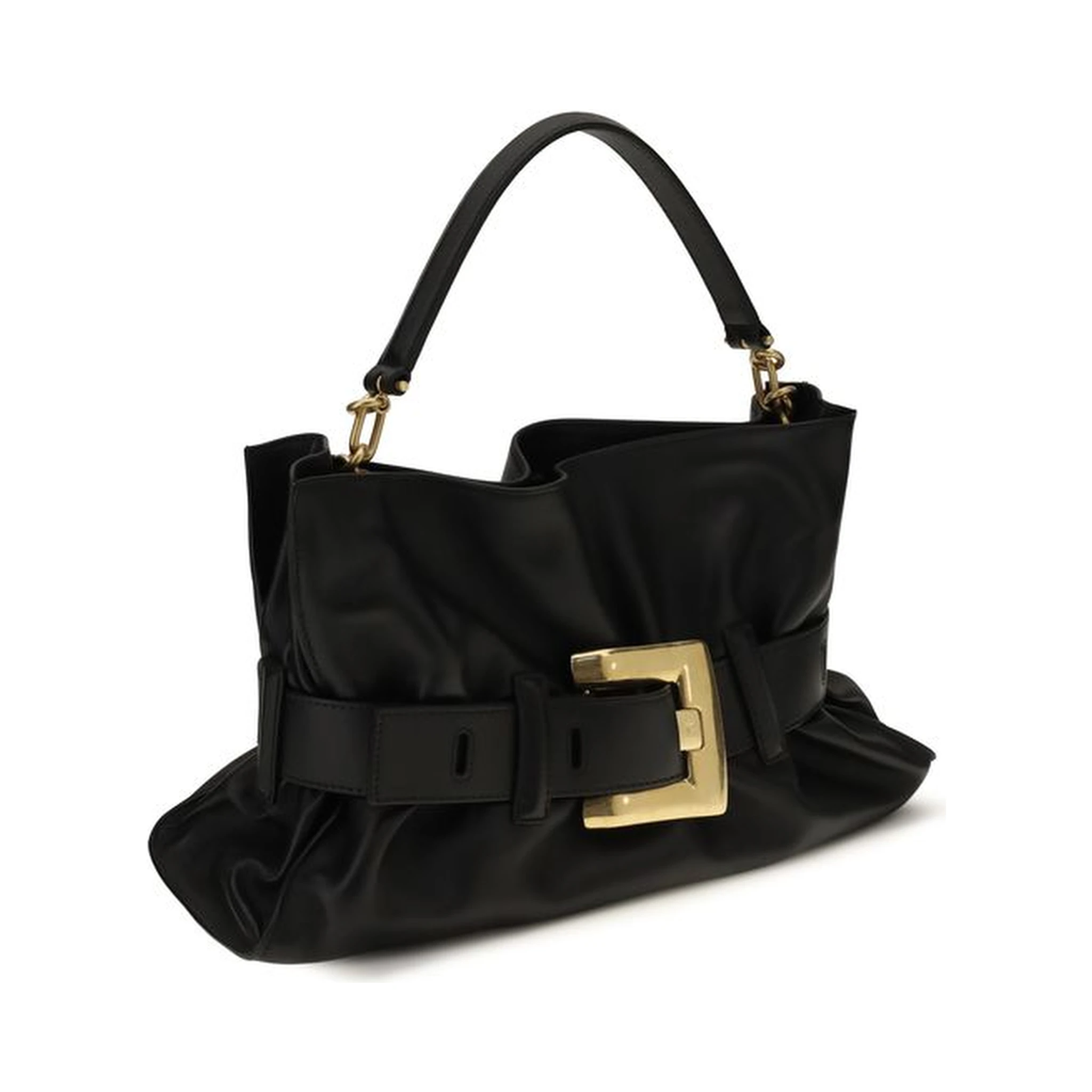 Black Calf Leather Bos Taurus Shoulder Bag