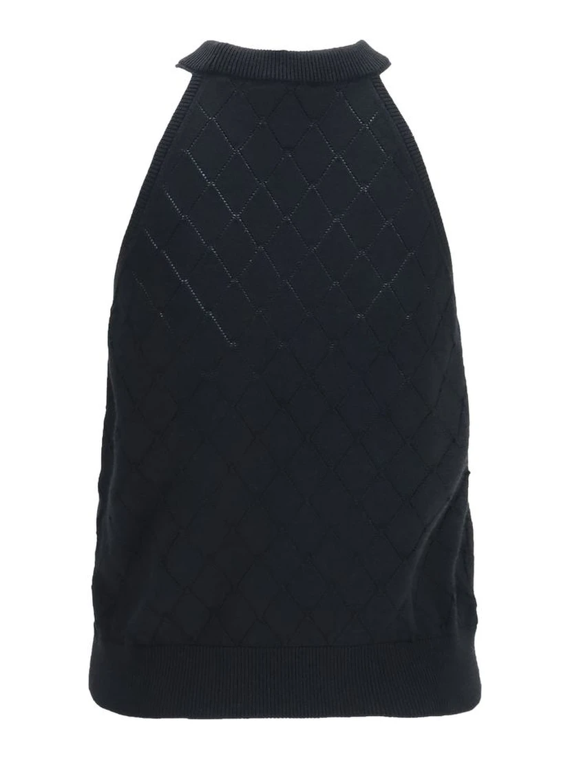 Black Wool Oves Aries Sleeveles T-Shirt