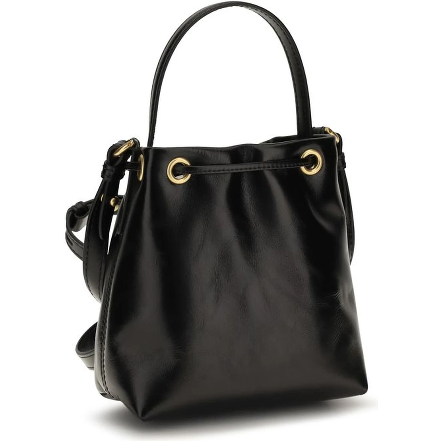 Black Calf Leather Bos Taurus Backet Bag