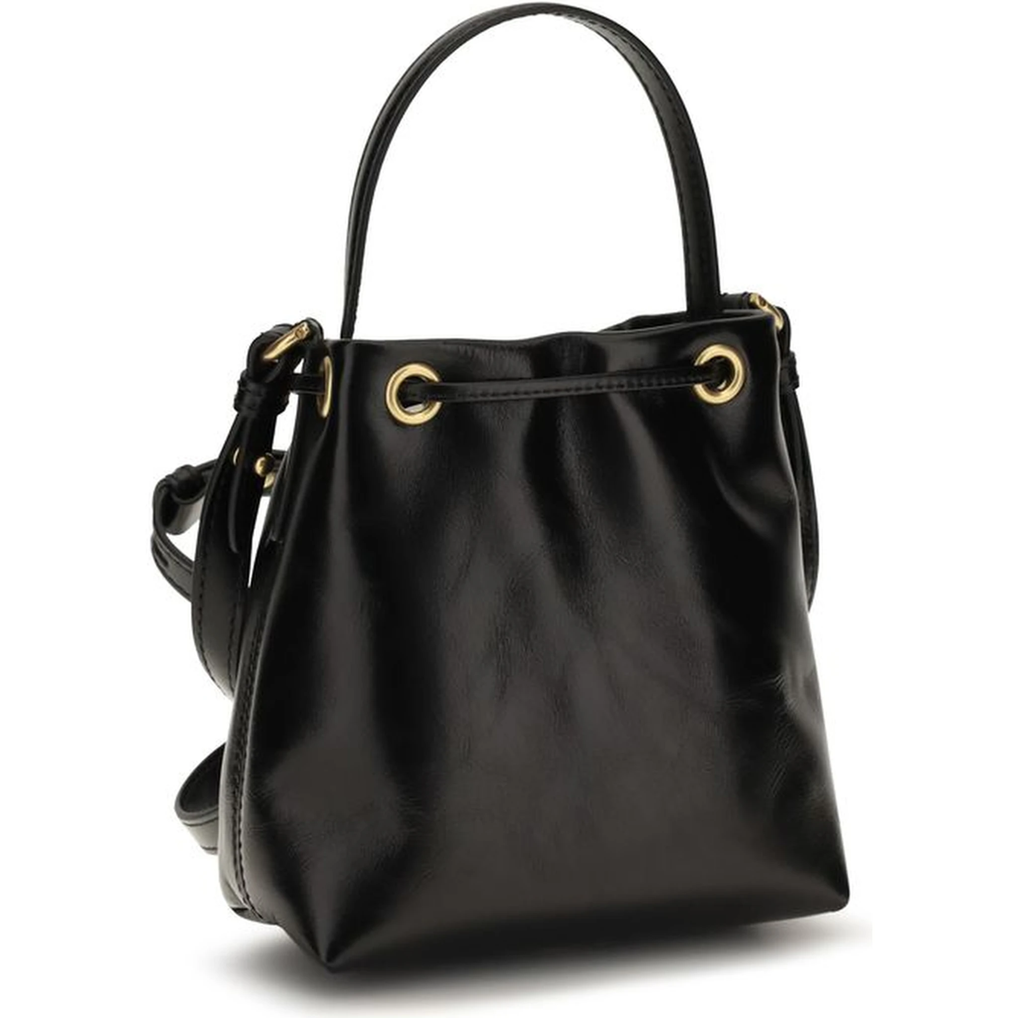 Black Calf Leather Bos Taurus Backet Bag