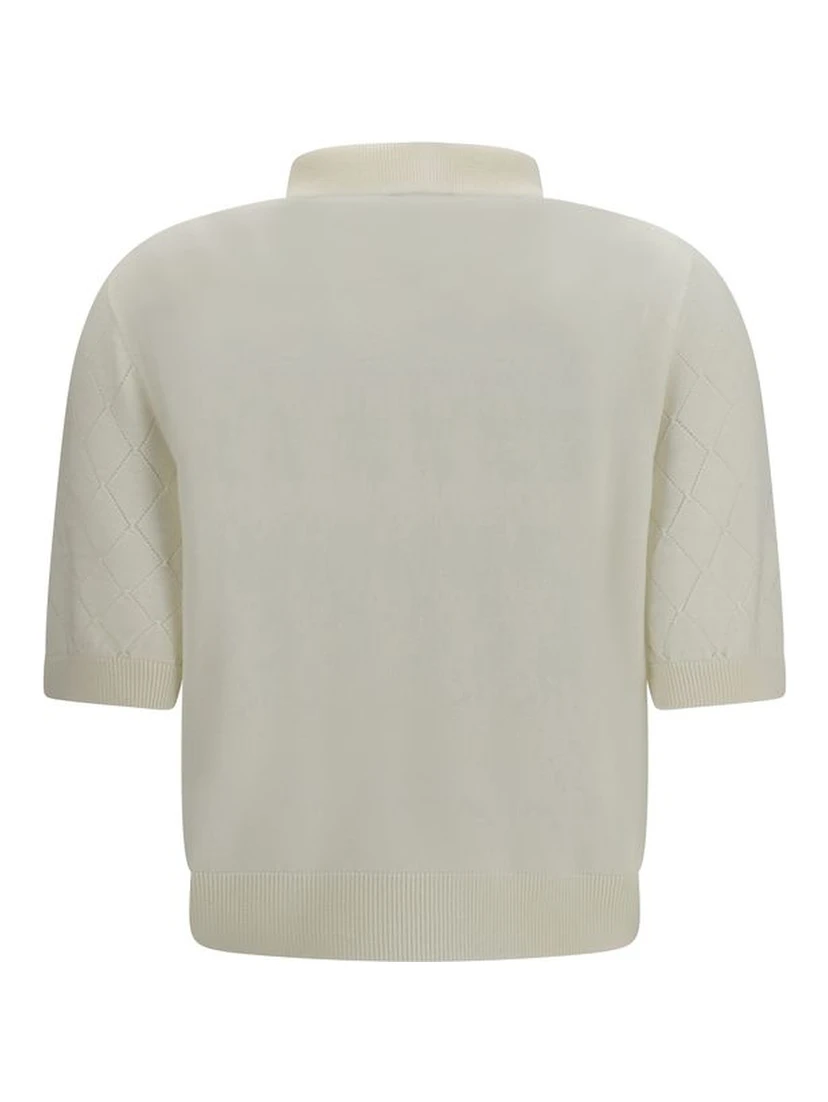 White Wool Oves Aries Polo Shirt
