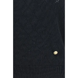 Black Wool Oves Aries Sleeveles T-Shirt