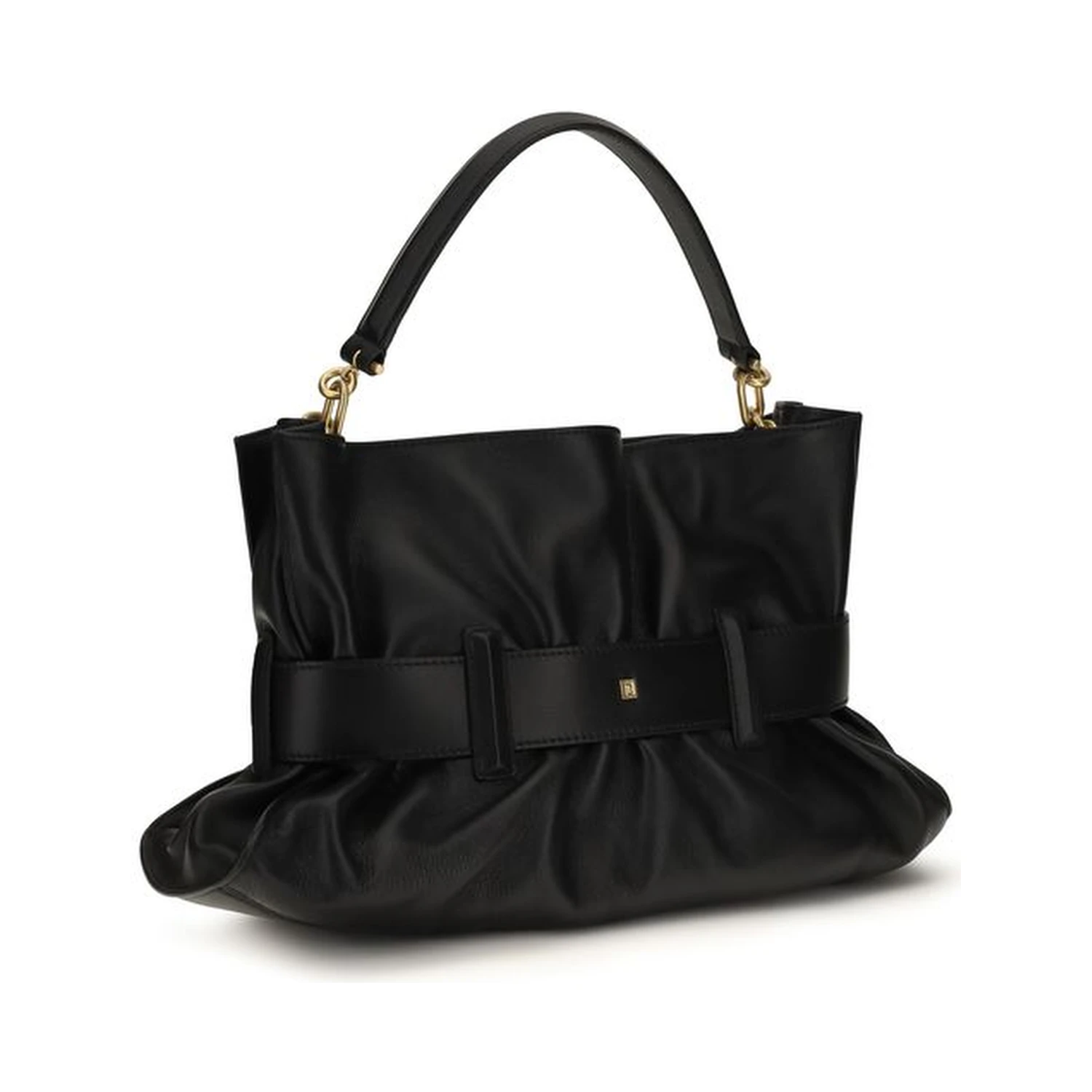 Black Calf Leather Bos Taurus Shoulder Bag