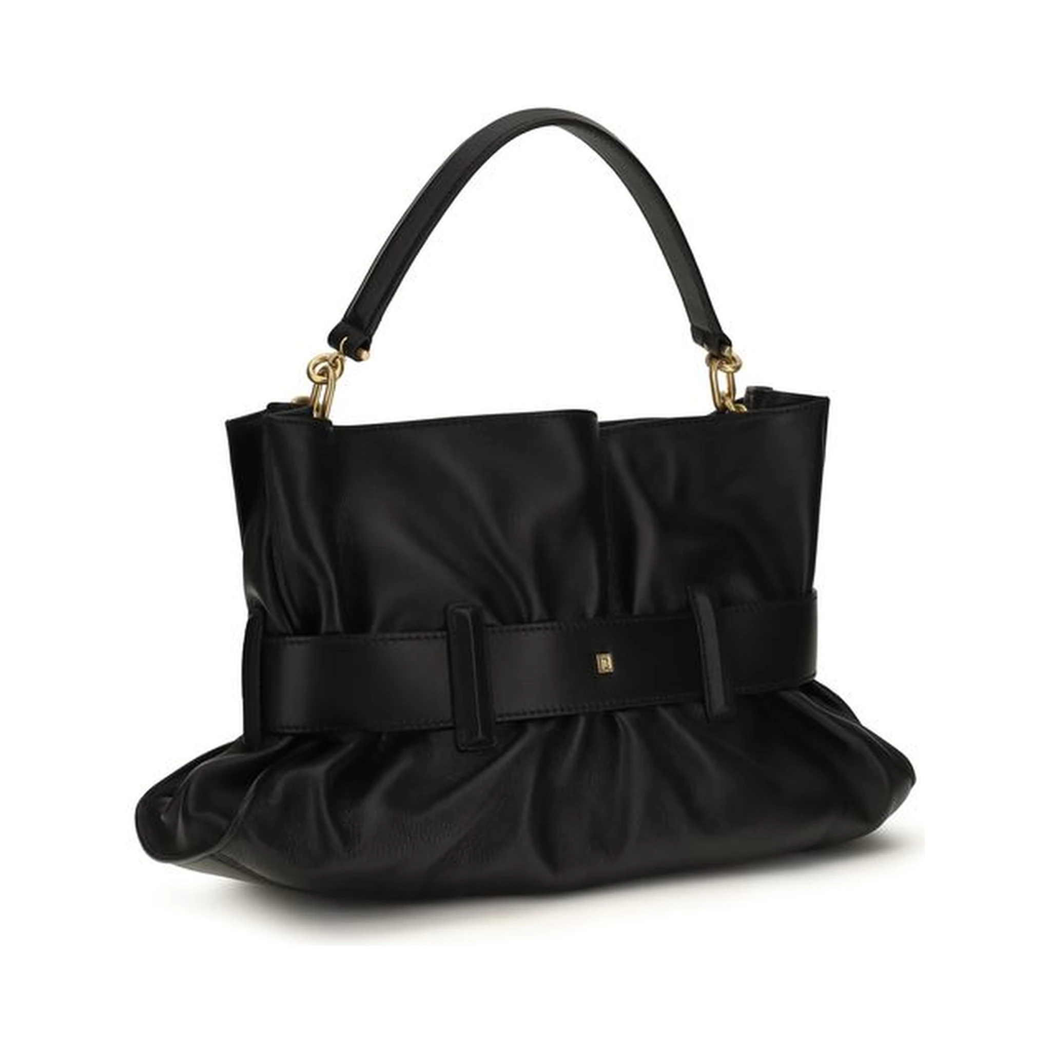 Black Calf Leather Bos Taurus Shoulder Bag