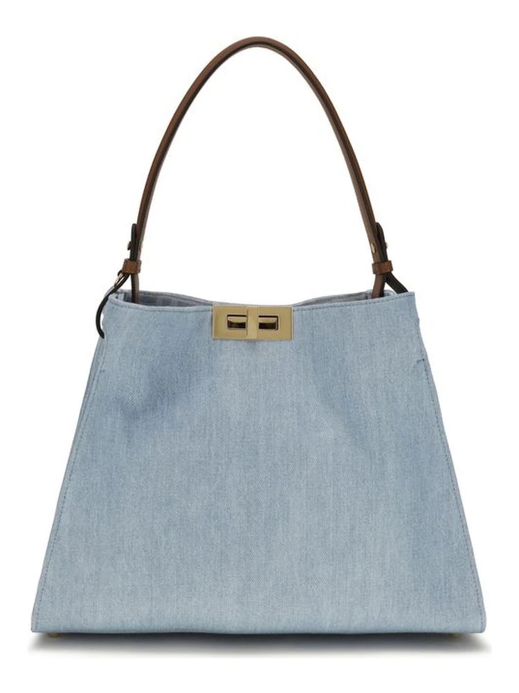 Blue Cotton Handbag